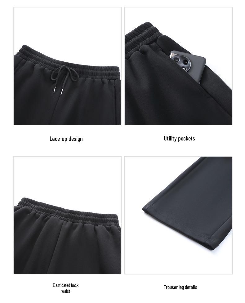 Комплект из двух предметов: толстовка большого размера: Повседневный трикотажный топ с длинным рукавом и свободные брюки для женщин