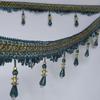 12M Woven Texture Tassel Lace Trim Crystal Hanging Beads Chain Tassel Ribbon  Curtain Decor