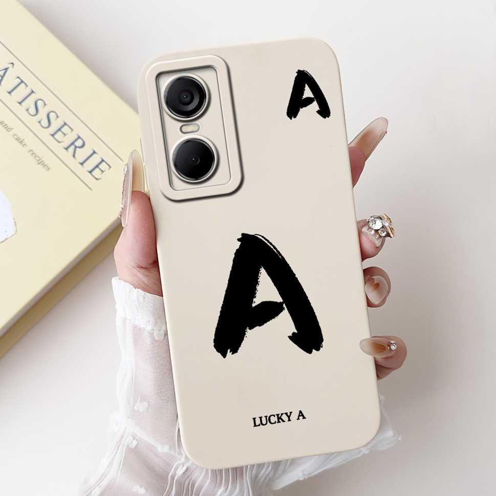 Luckly Letters Cover For Tecno Pop 6 Pro Case 2022 Silicone Soft TPU Phone Case For Tecno Pop6 Pop 6 Pro Bumper 6.6"