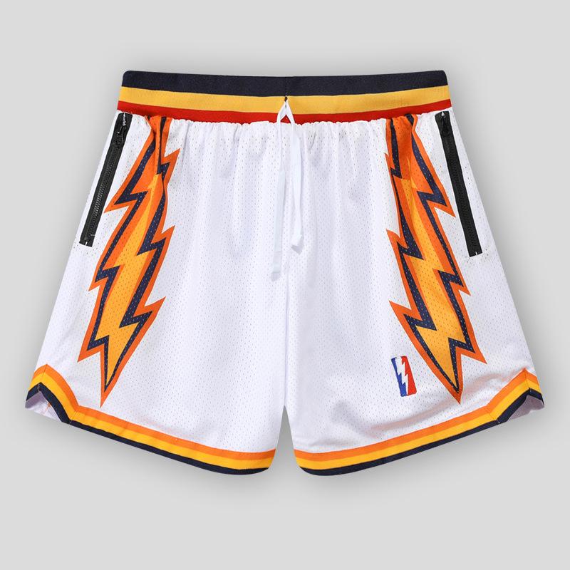 Unisex Retro Mesh Basketball Shorts - Breathable, Double-Layer, Above-Knee Casual Wear for Summer