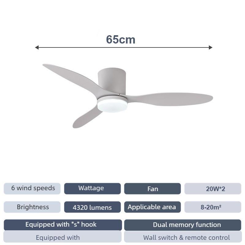 Потолочный вентилятор-светильник с регулируемой частотой для спальни, ретро, простой, подвесной, бытовой, бесшумный