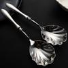 French Stainless Steel Spoons Shell Shape Soup Spoon Creative Dessert Spoons  Restaurant
