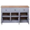 Sideboard Gray 135 x 40 x 80 cm Pine Wood Panama
