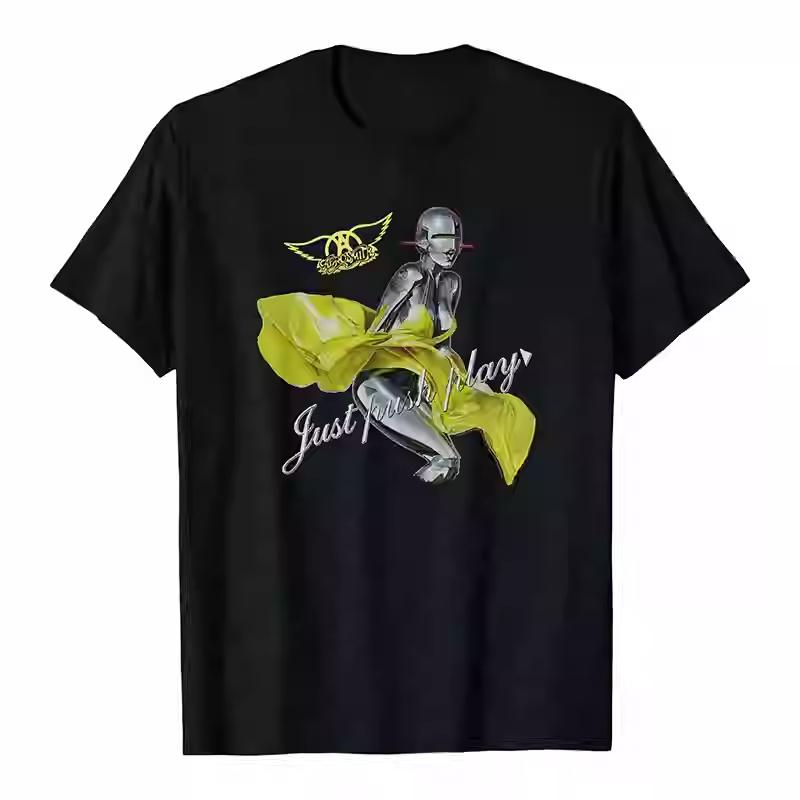 Футболка Smith Space Flight Band - Aerosmith - Американская хард-рок группа - Прямая свободная футболка с коротким рукавом для мужчин и женщин