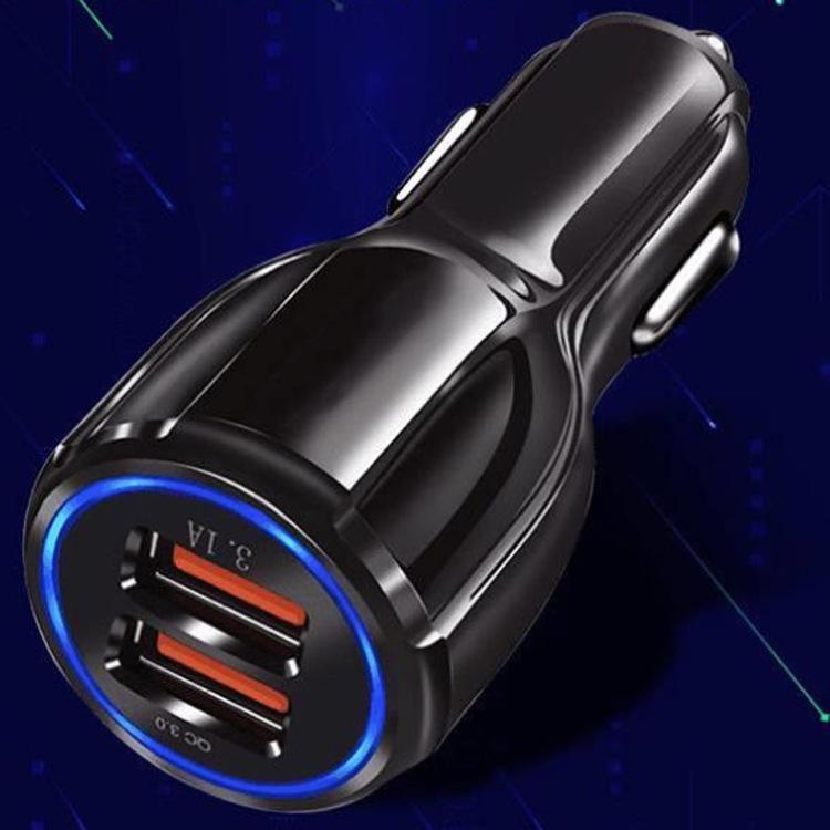Двойной Быстрый Автомобильный Зарядный Адаптер USB 2.4A для Мобильных Телефонов