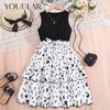 NEW 2024 Summer Girls Dress Sleeveless Dress 4-12 Years Old Children's Clothes