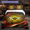 Watford Football 3 Piece Bedding Set Soft Duvet Cover Set with Pillowcases Printed Bedroom Decor Set for Home