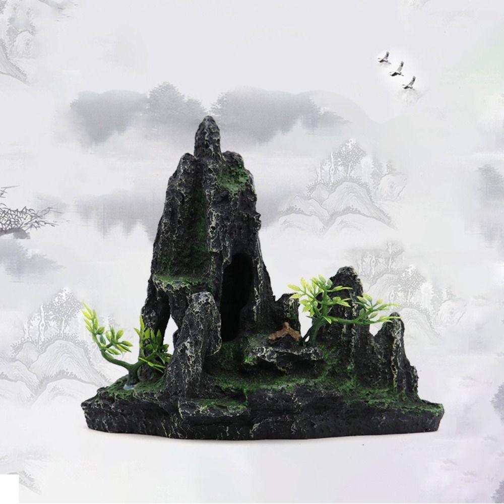 Creative View Rock Cave Stone Artificial Mountain Stone Statue  Hiding Fish Cave