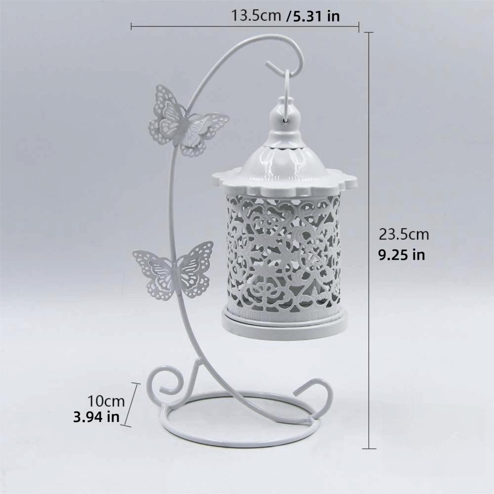 5.31x9.25 in White Hollow Birdcage Lantern white Wedding Decorative Lantern Window Display