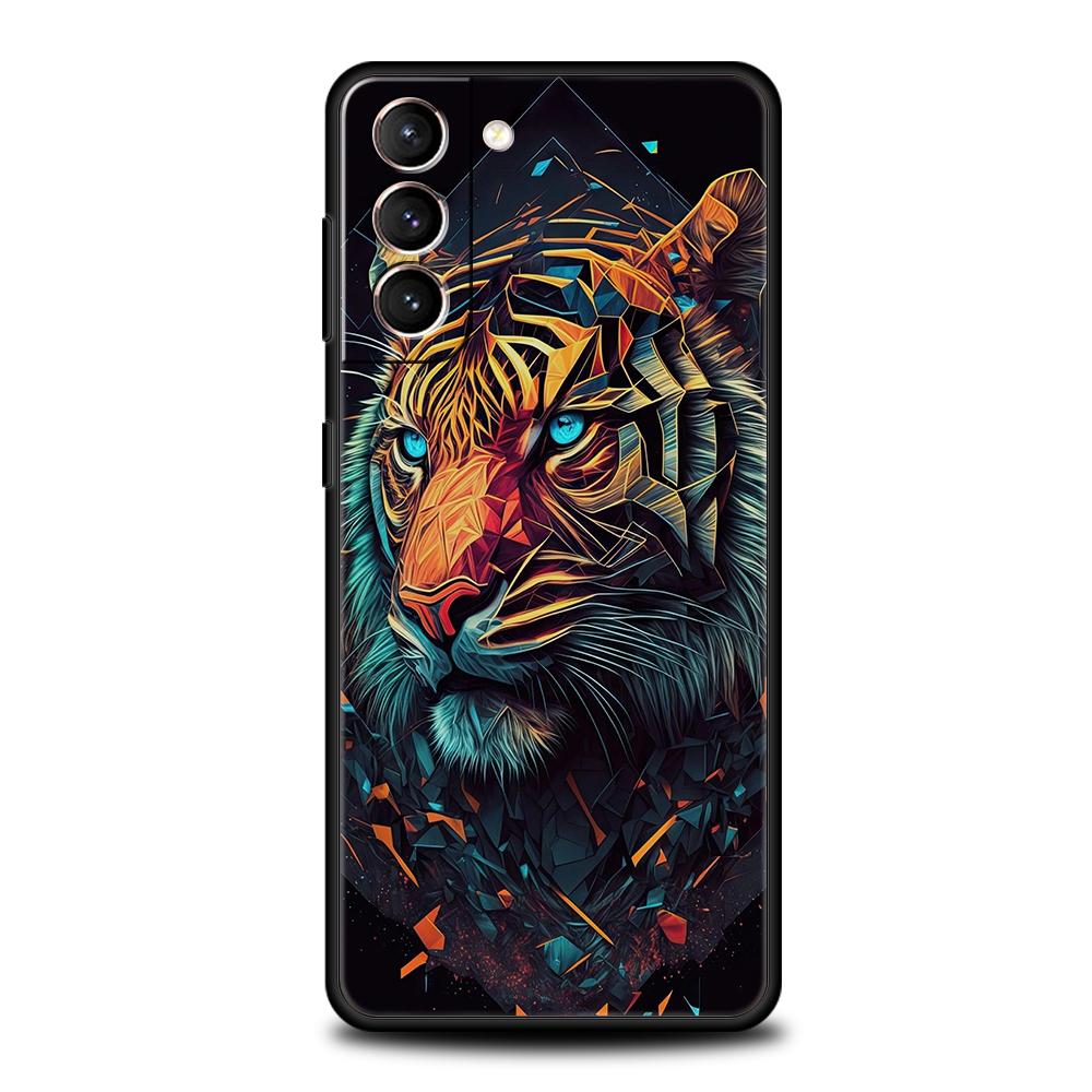 Чехол для телефона с рисунком животного тигра для Samsung Galaxy S24 S23 S22 S20 S21 FE Ultra S10 S10E S9 S8 Plus 5G Силиконовый чехол Capas Fundas Сумки