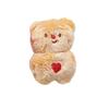 Jinnew Cream Original Bear Plush Keychain In Brown And Pink For Gifts Sweethearts