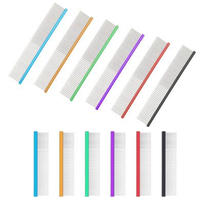 Расческа для вычесывания шерсти у питомцев для собак, простая в использовании, из нержавеющей стали, для линяющей шерсти питомцев, однорядная расческа для груминга питомцев, 2 шт.