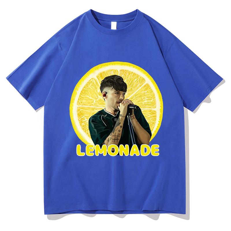 Louis Tomlinson Lemonade Tour 2025 Vintage Washed T Shirts Unisexs Unisex Hip Hop Punk Gothic Short Sleeve Tshirts Streetwear Tops