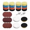 31Pcs Polishing Pads Kit 3 Inches Drill Buffer Attachment with Sanding Papers Sanding Waxing for