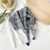 58 * 58 см Four Seasons Available New Fresh Baotou Towel Cashew Ароматный цвет Контрастный дышащий солнцезащитный шелковый шарф Легкий треугольный шарф