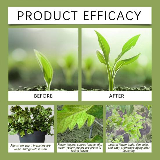 Порошковый активатор почвы Удобрение, богатое питательными веществами, стимулятор роста растений Порошок для активации почвы для почвенной смеси Рассада Компост Растения для помещений и улицы