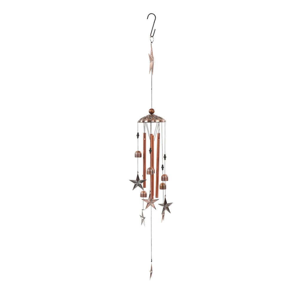 Outdoor Wind Chimes Metal Copper Pleasant Crisp Sound Star Style Metal Wind Chimes for Outdoor