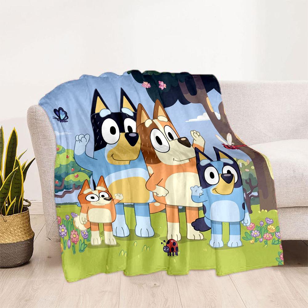 Merry Bluey Christmas! Blanket Comfortable Suitable for Sofa Office Chair Office All-Season Use Warmthful Decor