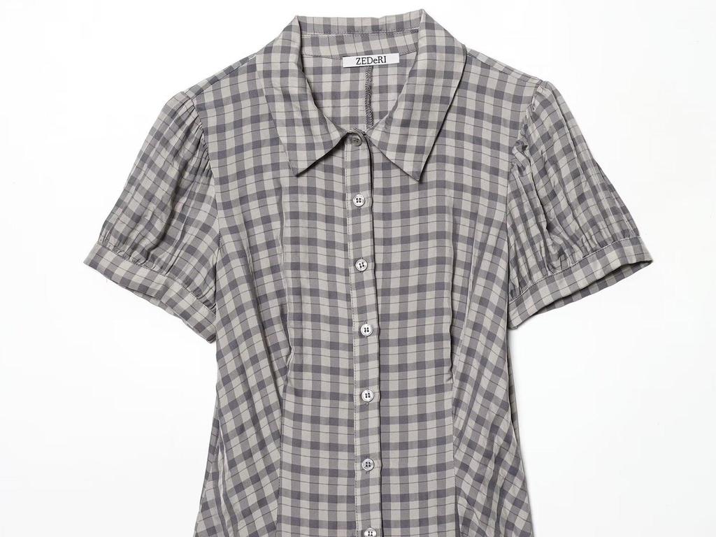 2025 Autumn/Winter Women's Plaid Layered Dress - Academy Style