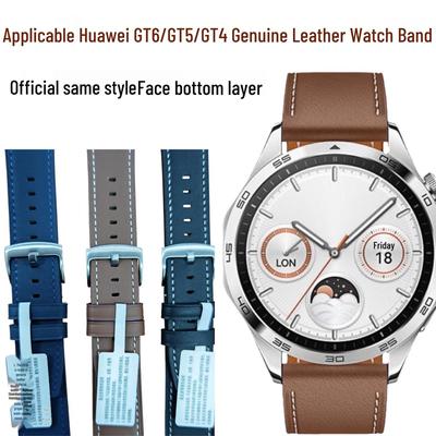 Совместимый ремешок из натуральной кожи для смарт-часов Huawei GT6/GT5/GT4, 22 мм, из коровьей кожи, официальный стиль