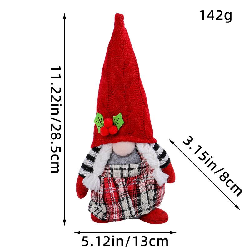 Swedish Tomte Dwarf Rudolph Gnomes Dwarf Santa Claus Faceless Plush Doll KTY
