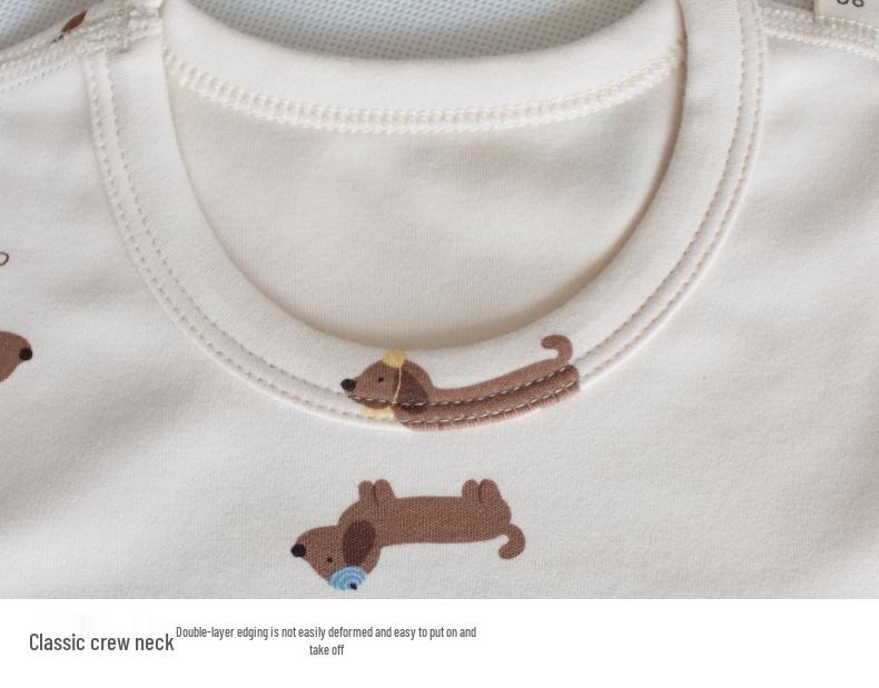 25 Стилей Детский Хлопковый Комплект Нижнего Белья с Завышенной Талией для Мальчиков и Девочек - Защита Животика, Бесшовный, Теплая Осенне-Зимняя Домашняя Одежда