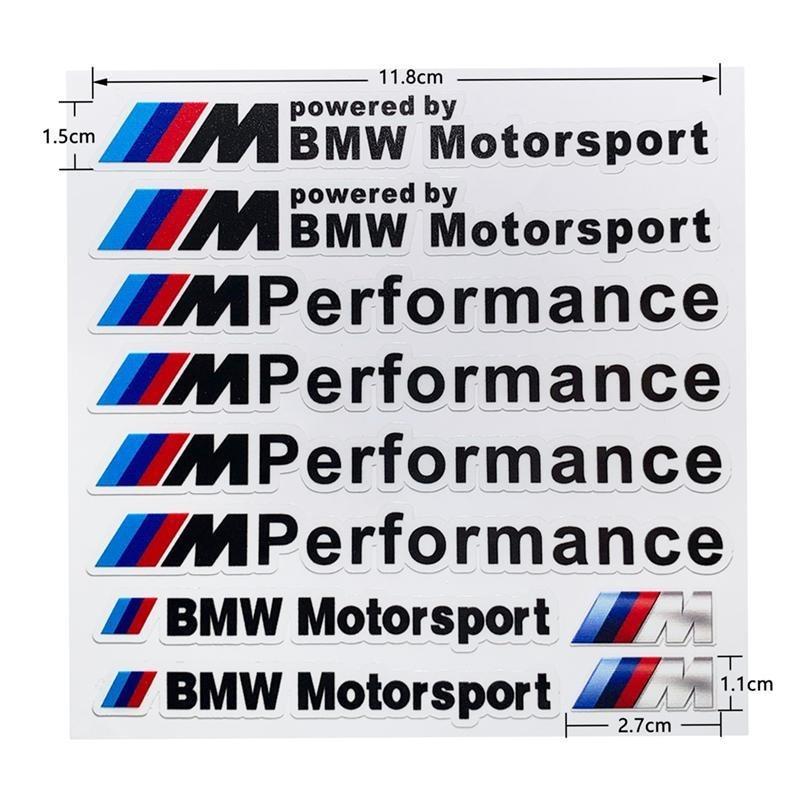 BBJT8 Car Decoration Strip Trunk Sticker Decals Decal For Bmw M Power Performance Logo E28 E30 E34 E36 E46 E60 E90 F84 F87 X1 X3 X5 X6