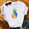 2023 New Women T-Shirt Watermelon One In A Melon Cartoon Printed Top Female T Shirts Harajuku Streetwear O-Neck Short Clothes