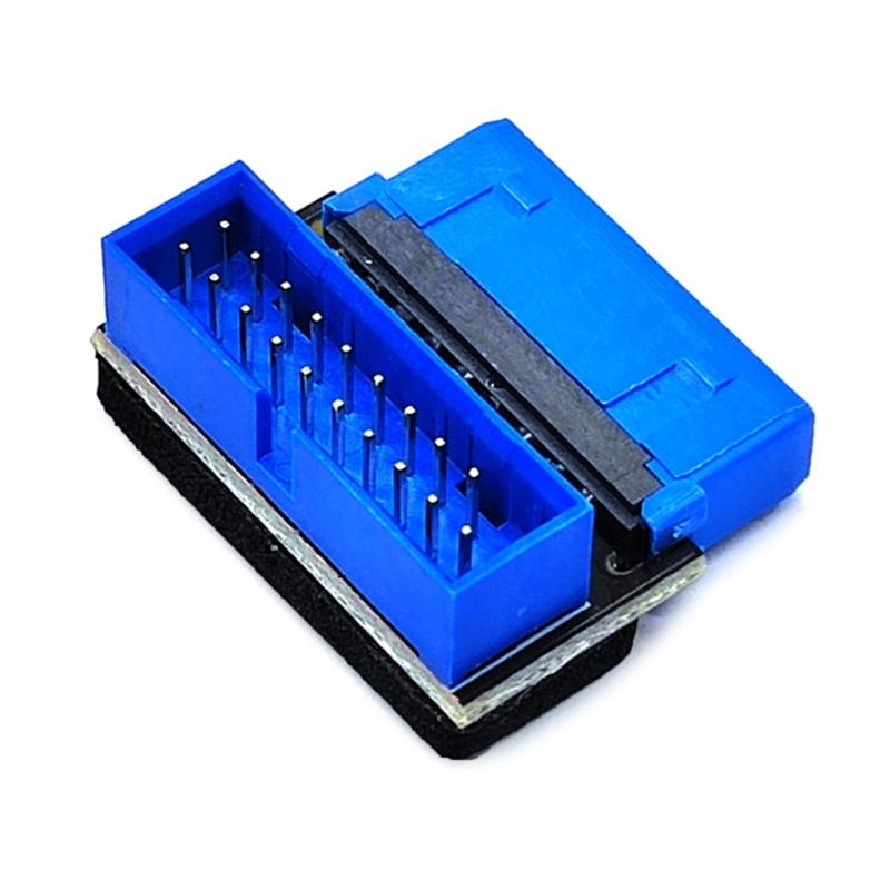 Адаптер для разъемов передней панели USB, USB3.2 19Pin/20Pin для подключения к разъемам материнской платы, поворотный адаптер на 90 градусов