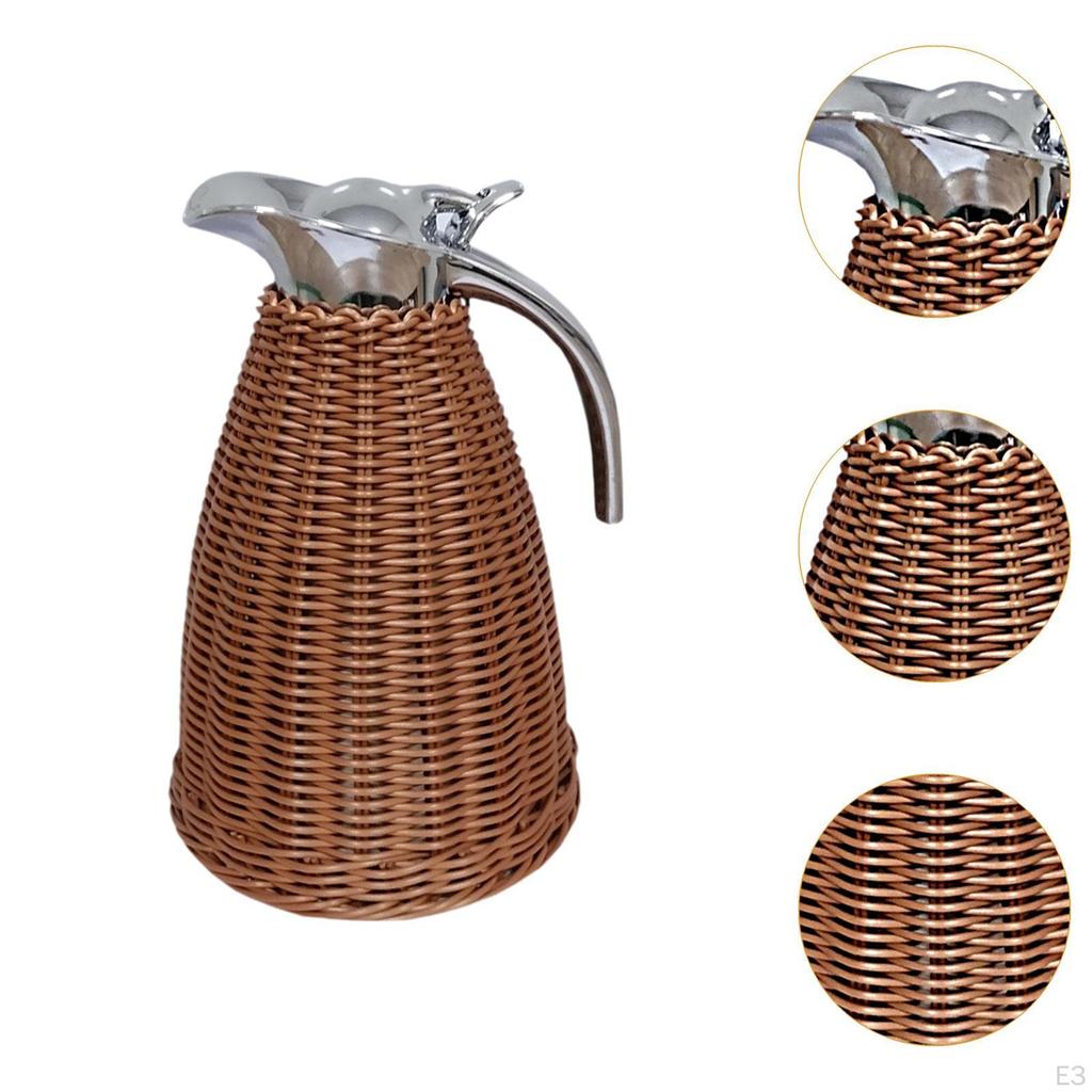 Изготовленный из нержавеющей стали кофейный графин, изолированный кувшин, банка для напитков объемом 1,5 л с крышкой, вакуумный чайник для воды