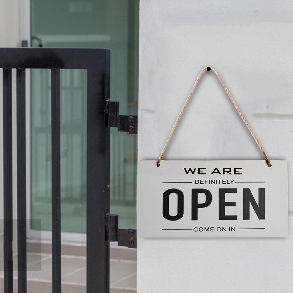 Double Sided Hanging Sign With Ring Open and Closed Club Business Sign Shop