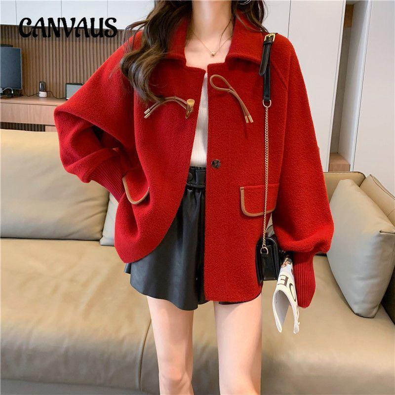 Весенние и осенние топы, трикотажные, рукав «летучая мышь», женская верхняя одежда, твидовый жакет