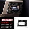 Для BMW E90 E92 E93 3 серии 2005-2012 настоящее углеродное волокно интерьер автомобиля переключатель зажигания наклейка для ключа наклейка Защитный декор