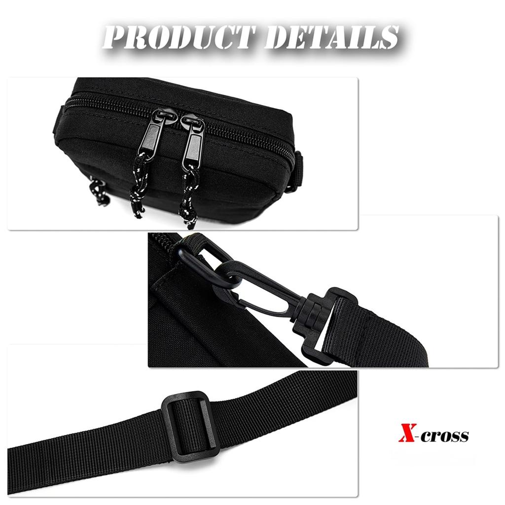 Cross Sacoche Small Vertical Mini Shoulder Bag Lightweight Military Camouflage One Shoulder Bag One Shoulder Outdoor Zipper Simple Cool Stylish Street