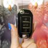 APG1  TPU Car Flip Floding Key Case Cover Protector Shell Fob Keychain For Citroen C3 C4 CACTUS C6 C8 Car Auto Accessories