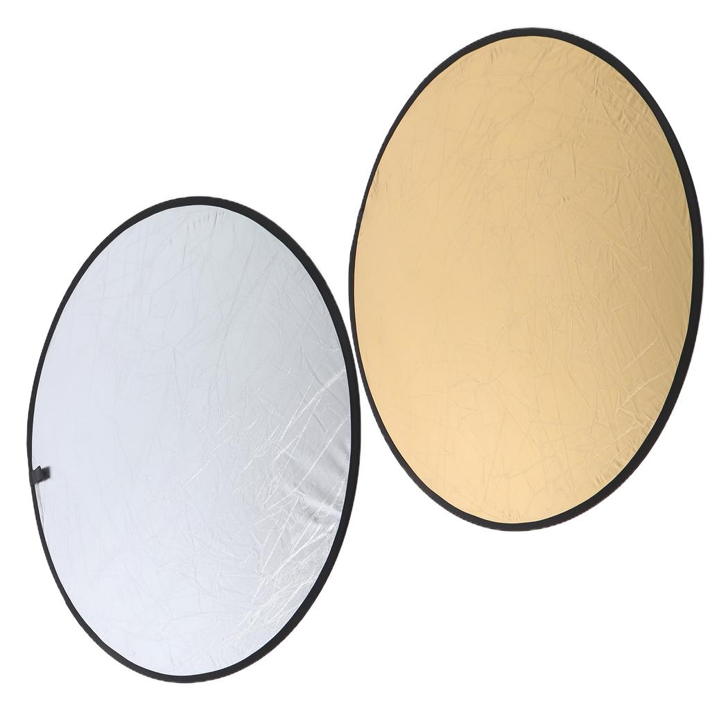 80cm 31.5in 2 In 1 Gold and Silver Photography Lighting Reflector Portable Collapsible Photo Studio Reflector with