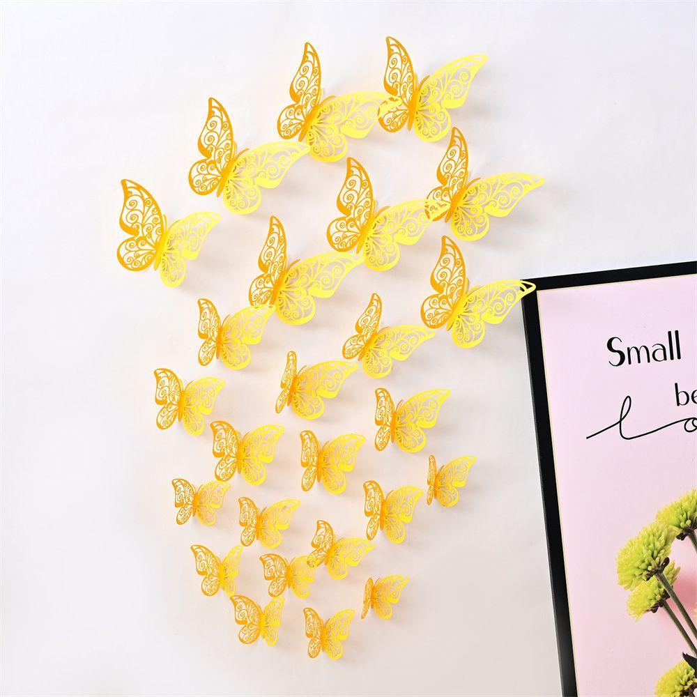 Butterflies Art Hollow Butterflies Decals 3D Butterfly Stickers Wall Decals Wall Art Decor