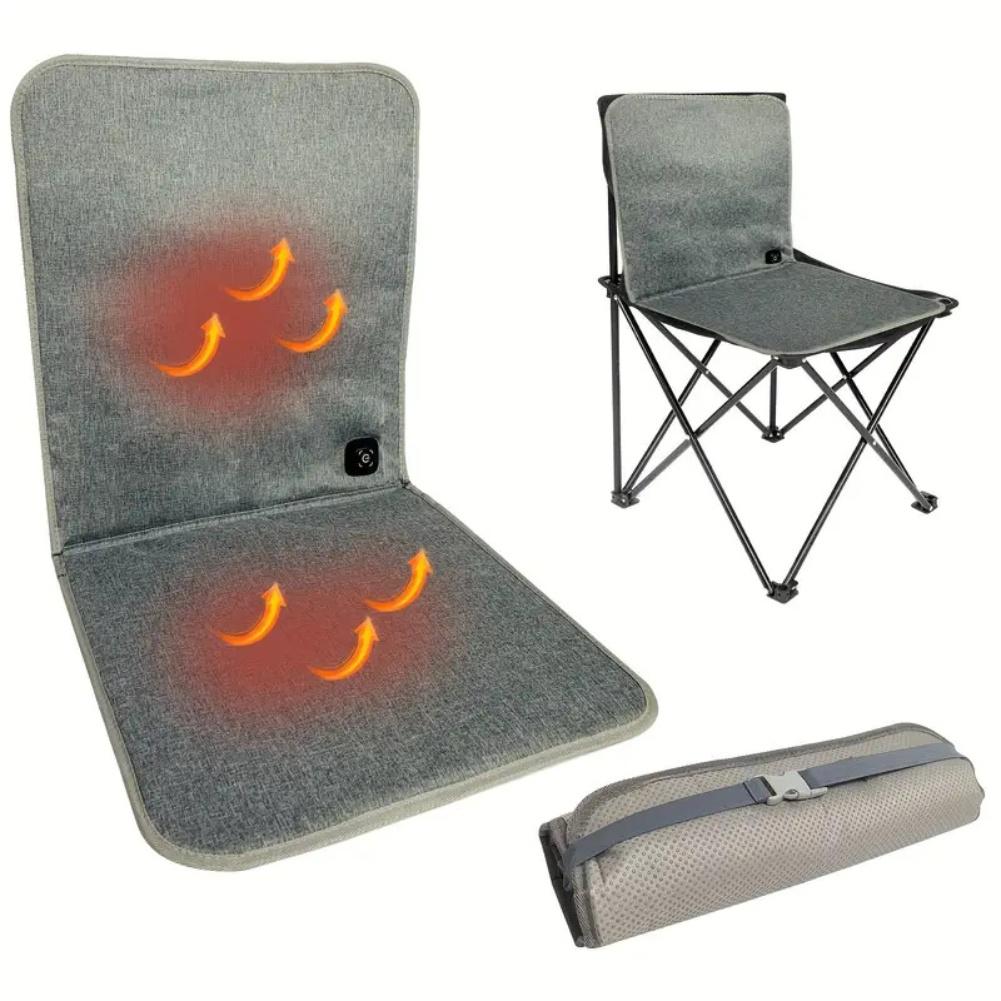 12В USB Подушка с подогревом для автомобильного сиденья с противоскользящим дизайном, три температурных режима для целенаправленного тепла для спины и бедер