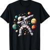 Astronaut Dabbing In Space Cosmic Galaxy Adventure Tee T-Shirt