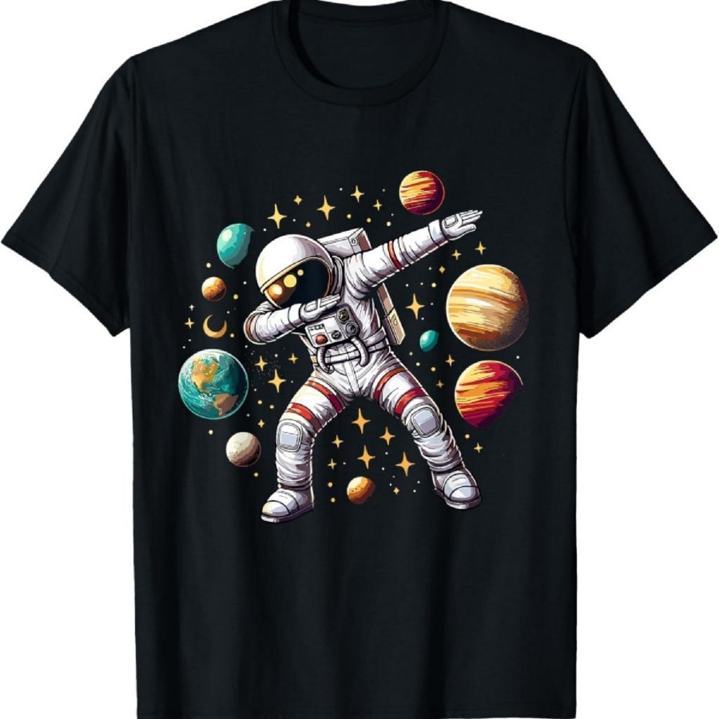 Astronaut Dabbing In Space Cosmic Galaxy Adventure Tee T-Shirt