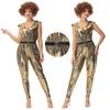 Унисекс Винтажный Диско Костюм 1970-х годов в Гламурном Золотом для Взрослых Сценических Шоу