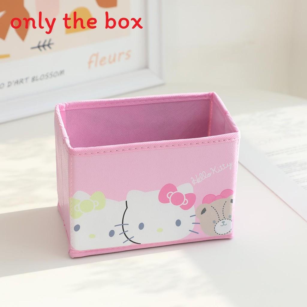 Hello Kitty Kuromi Cinnamoroll My Melody Узор Складной Настольный Органайзер для Хранения Косметики и Офисных Принадлежностей