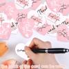50/100PCS Thank You Cards for Support My Small Business Paper Cards Pink Love Heart Shaped Thank You Tags Gift Greeting Card Set