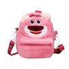 Cute Strawberry Bear Plush Backpack Mini Cartoon Monster Doll Bag Kawaii Shoulder Bag For Girls