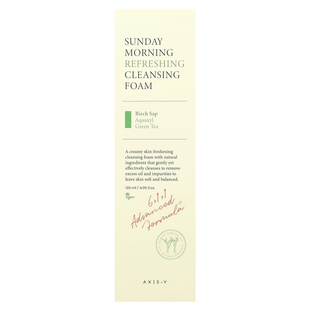 AXIS-Y Освежающая очищающая пенка Sunday Morning, 4,05 жидких унций (120 мл)