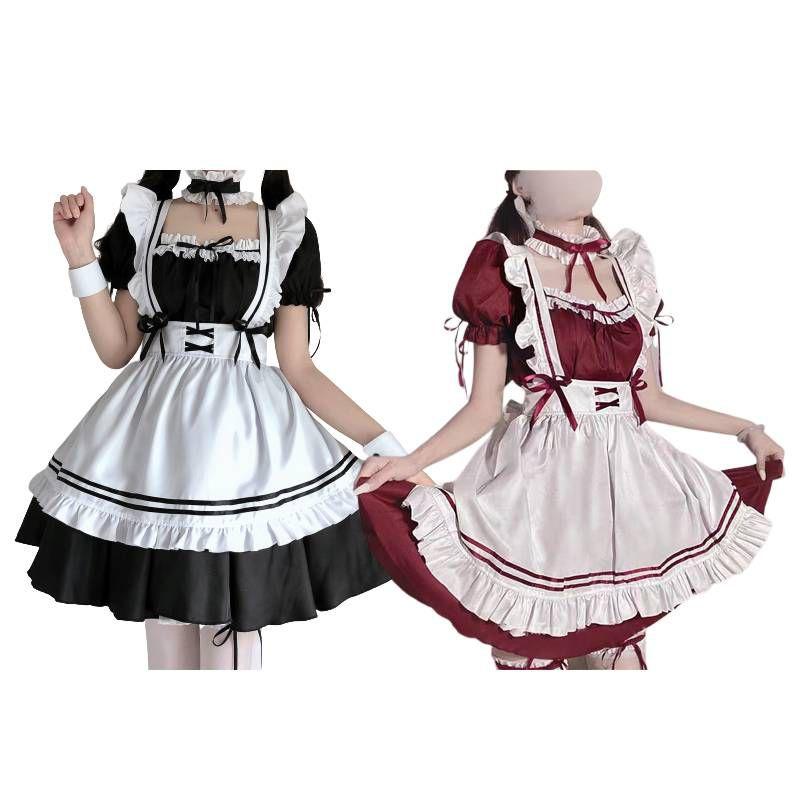 Женское сексуальное милое платье горничной в стиле Лолита, японское милое платье, костюм для косплея