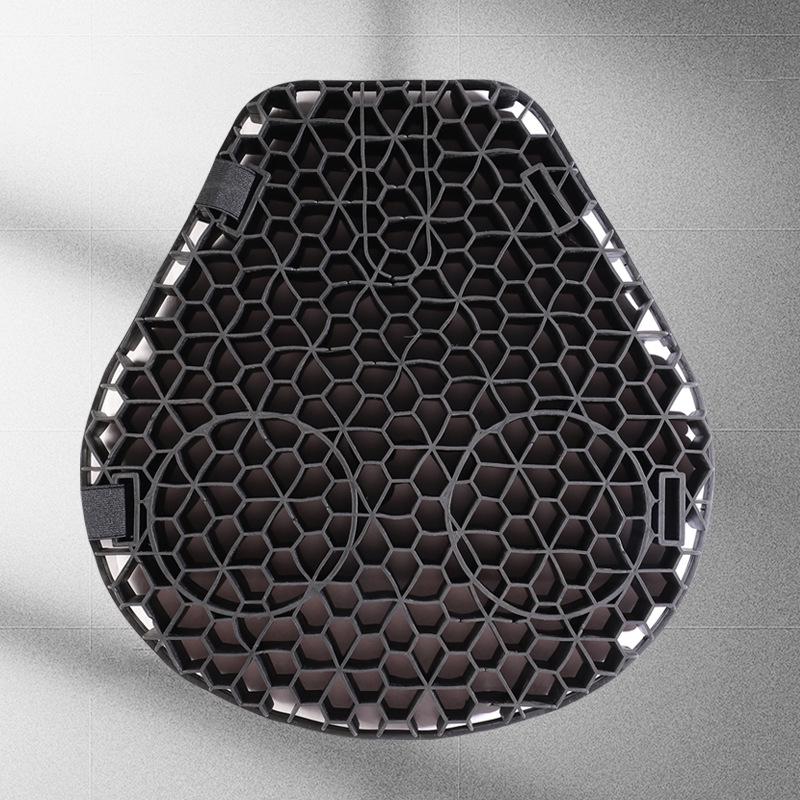 Double-Layer Honeycomb Gel Seat Cushion for Motorcycles - Soft, Comfortable, and Fits Various Models