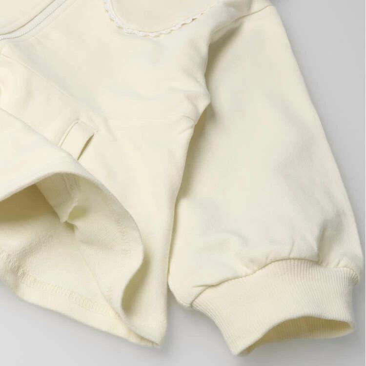 [Детская одежда] полумесяц (полумесяц) Флисовая куртка с цветочным рисунком/однотонный 80см-130см N60100