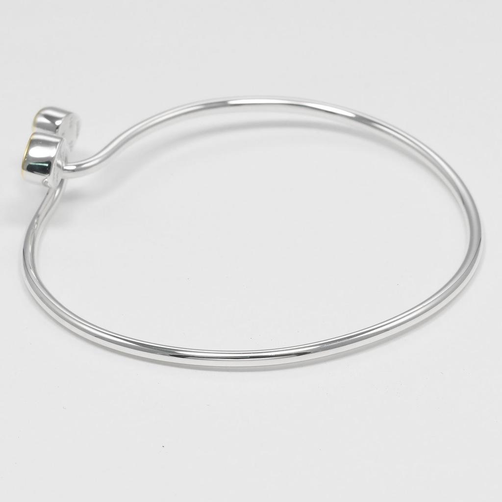 TIFFANY&Co. Double heart Bracelet Silver925/K18 yellow gold 8.5g Women Used