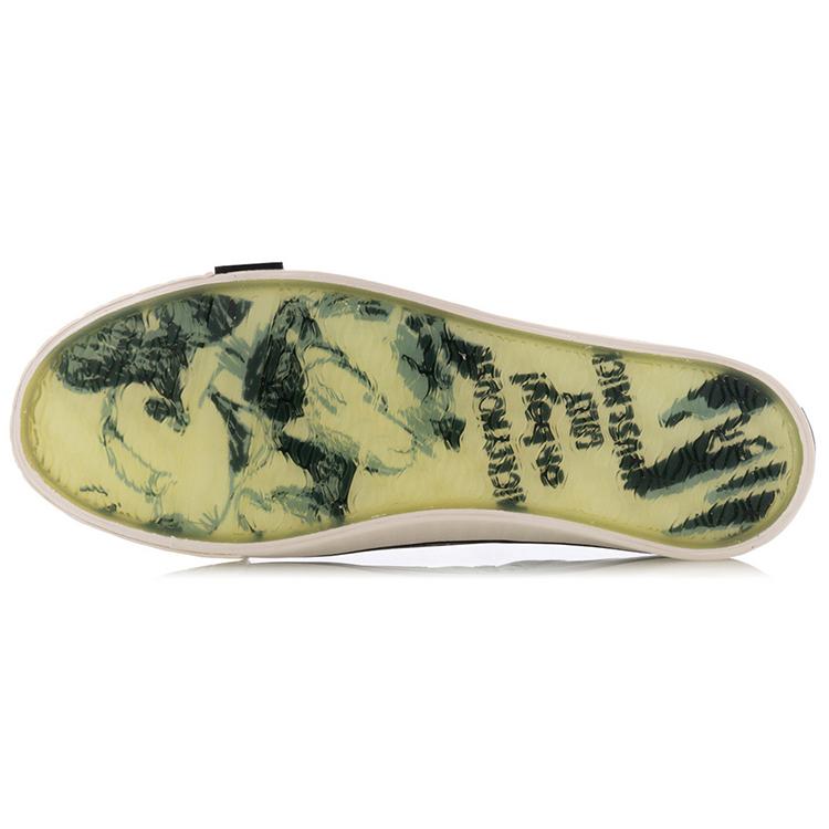 Disney x Li Ning Нескользящие Износостойкие Обувь для Баланса Высокие Кеды Женские Черный Бежевый Белый AGCQ324-1